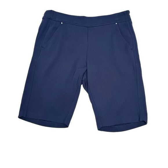 Greg Norman Collection Pants - Greg Norman navy blue jersey knit Bermuda golf shorts size M